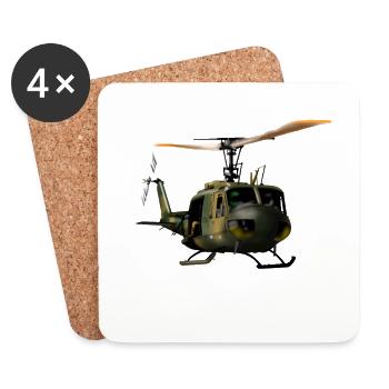 helicopter - Dessous de verre (lot de 4) - blanc - Devant