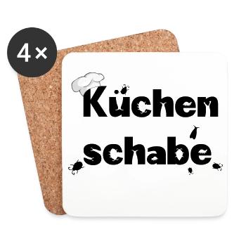 küchenschabe - Untersetzer (4er-Set) - Weiß - Vorne