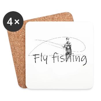 Fly fishing - Untersetzer (4er-Set) - Weiß - Vorne