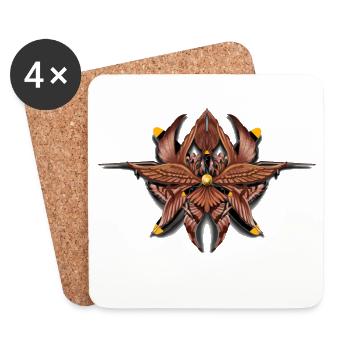 steampunk aviator - Coasters (set of 4) - white - Front