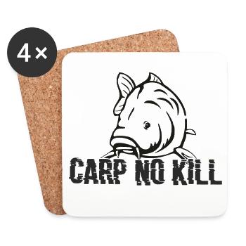 Carpe : Carp no kill 2019 - Dessous de verre (lot de 4) - blanc - Devant
