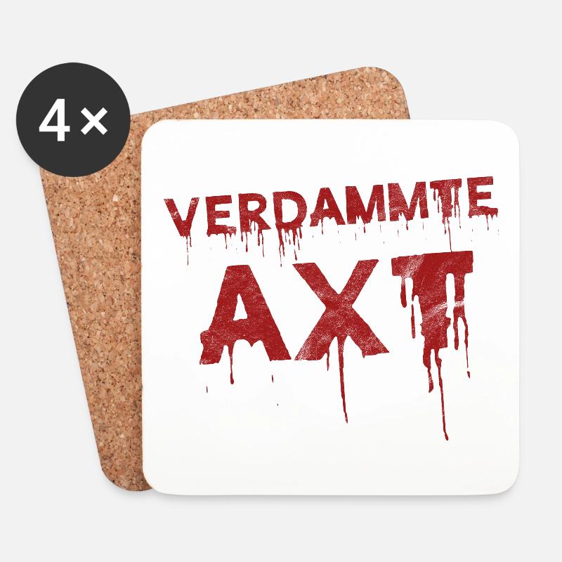Verdammte axt halloween blut blutig kostüm - Untersetzer (4er-Set) - Weiß