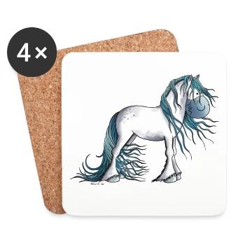 Fantasy Horse - Coasters (set of 4) - white - Front