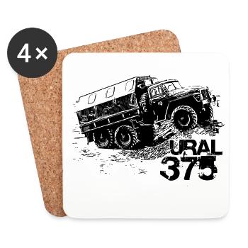 Ural 375 - Untersetzer (4er-Set) - Weiß - Vorne