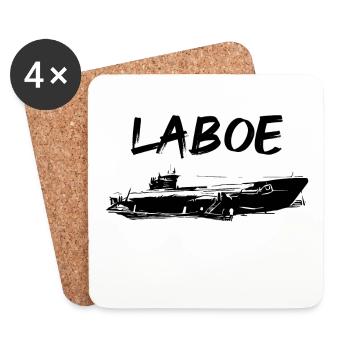 Laboe sous-marin - Dessous de verre (lot de 4) - blanc - Devant
