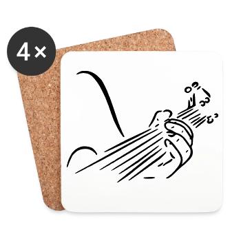 Gitarrist Gitarrist Gitarrist Musiker Bandinstrument # - Untersetzer (4er-Set) - Weiß - Vorne