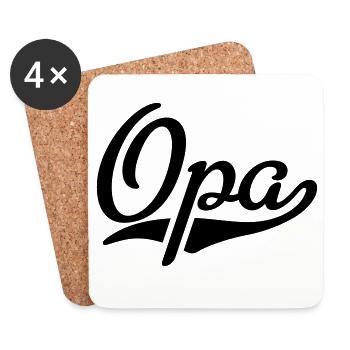 Opa - Untersetzer (4er-Set) - Weiß - Vorne