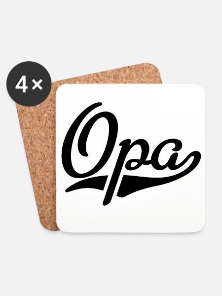 Opa - Untersetzer (4er-Set) - Weiß