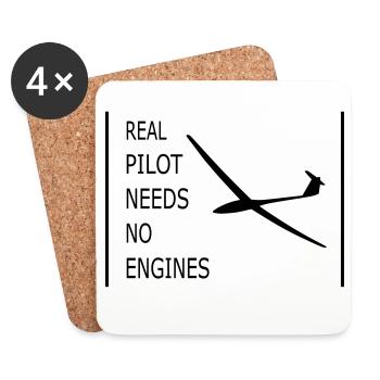 Glider - Coasters (set of 4) - white - Front