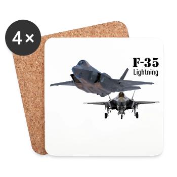 F-35 - Dessous de verre (lot de 4) - blanc - Devant