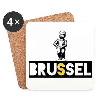 Brussels Manneken Pis - Coasters (set of 4) - white - Front