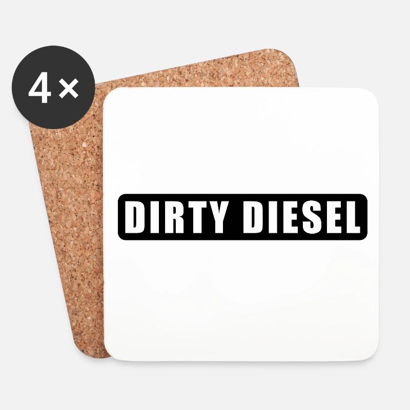 Schmutziger Diesel / Auto Auto Van - Untersetzer (4er-Set) - Weiß