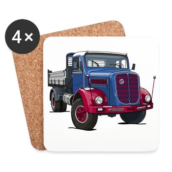 Vintage Truck - Coasters (set of 4) - white - Front