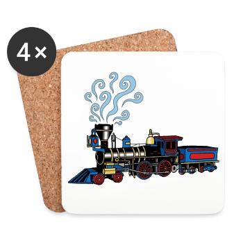 Locomotive - Coasters (set of 4) - white - Front