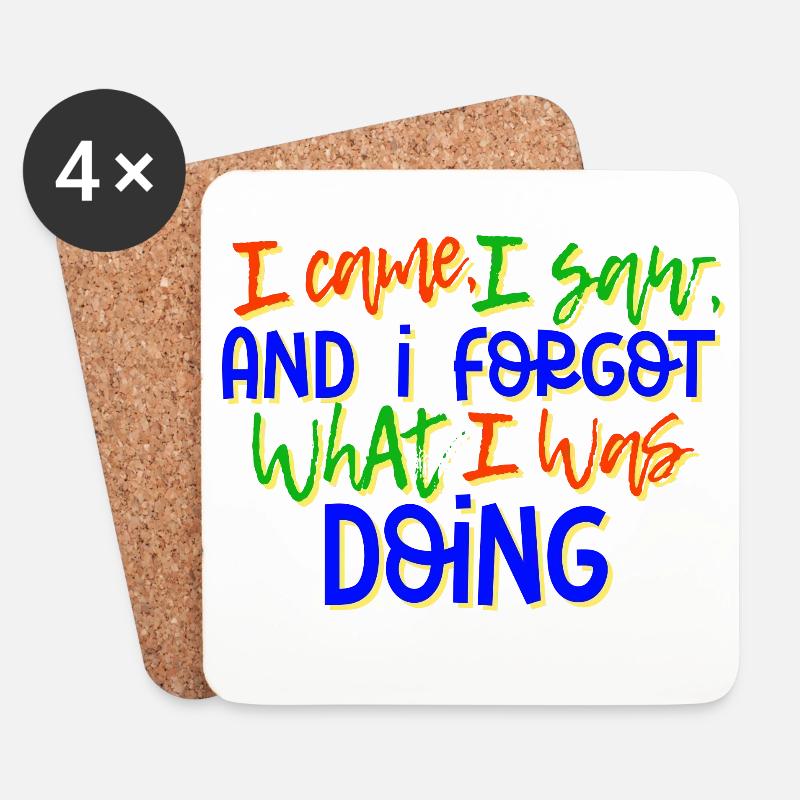 Humorvoll Statement Spruch Sprüche - Untersetzer (4er-Set) - Weiß