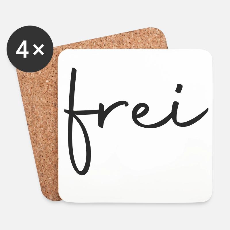 frei - frei sein - Untersetzer (4er-Set) - Weiß