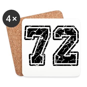 72 erodiert - Untersetzer (4er-Set) - Weiß - Vorne