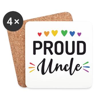 Proud Uncle - Coasters (set of 4) - white - Front