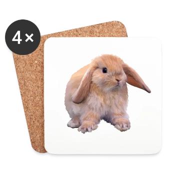 Rabbit - Coasters (set of 4) - white - Front