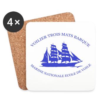 MARINE-SEGELSCHULE CREA L. RUNEMBERG - Untersetzer (4er-Set) - Weiß - Vorne