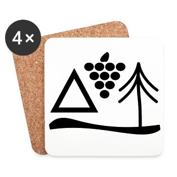 Timeout - Coasters (set of 4) - white - Front