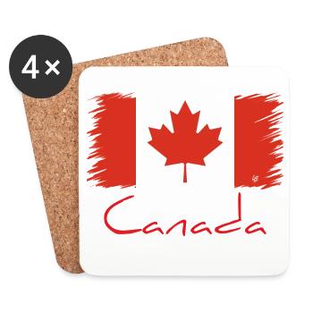 Canada - Coasters (set of 4) - white - Front