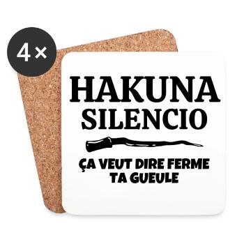 magie, sorcier, potion magique, jeter un sort - Dessous de verre (lot de 4) - blanc - Devant