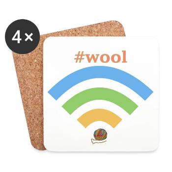 wifi wool - Untersetzer (4er-Set) - Weiß - Vorne
