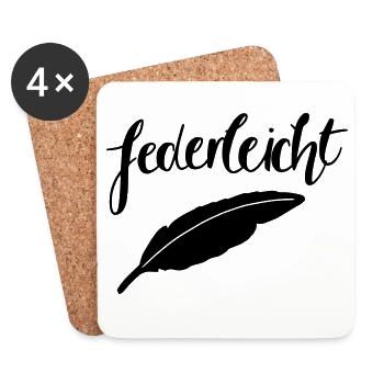 federleicht - Untersetzer (4er-Set) - Weiß - Vorne