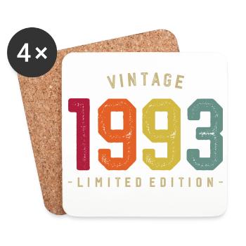 Millésime 1993 Edition Limitée - Dessous de verre (lot de 4) - blanc - Devant