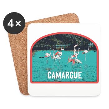 Flamingos im Nationalpark Camargue - Untersetzer (4er-Set) - Weiß - Vorne