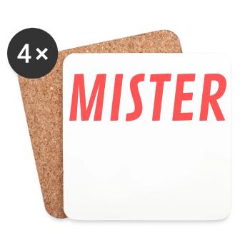 Mister Perfect Well Almost - Coasters (set of 4) - white - Front