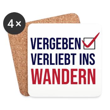 Wanderer Naturliebhaber Wandern Statement Klettern - Untersetzer (4er-Set) - Weiß - Vorne