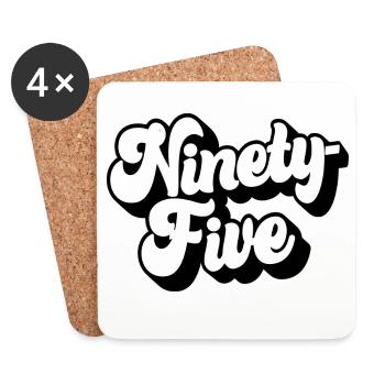 Ninety-five 95th Birthday Men Women 95 Years Old - Coasters (set of 4) - white - Front