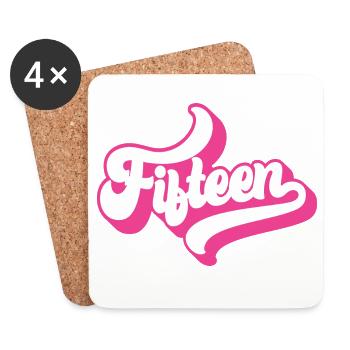 Fifteen 15th Birthday For Girls 15 Years Old - Coasters (set of 4) - white - Front