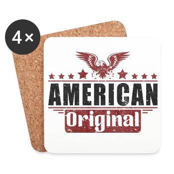 4th Of July - Independence Day - American Original - Coasters (set of 4) - white - Front