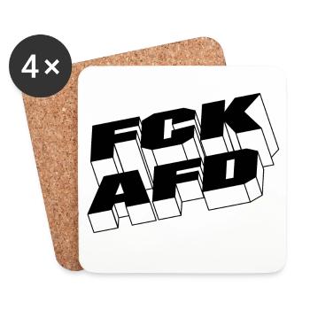FCKAFD - Untersetzer (4er-Set) - Weiß - Vorne