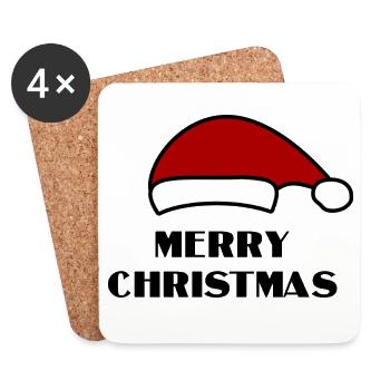 CHRISTMAS. YEAR. ANNIVERSARY. RETIREMENT. DAD. MAMAM. - Coasters (set of 4) - white - Front