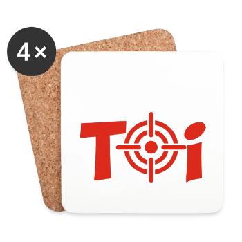 Focus sur toi (blanc) - Dessous de verre (lot de 4) - blanc - Devant