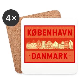 Kopenhagen - Dänemark - Untersetzer (4er-Set) - Weiß - Vorne