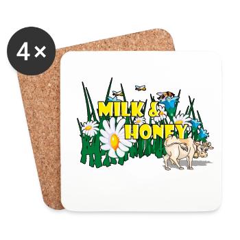 MILK & HONEY - Untersetzer (4er-Set) - Weiß - Vorne