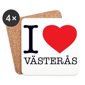 J’ADORE VÄSTERÅS - Dessous de verre (lot de 4) - blanc - Devant