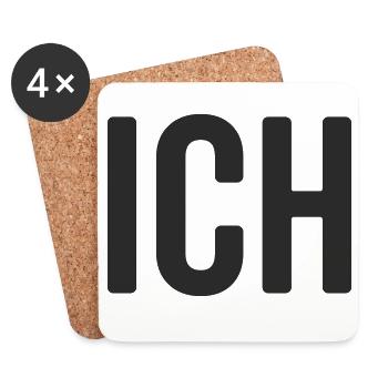 Ich Statement Design - Untersetzer (4er-Set) - Weiß - Vorne