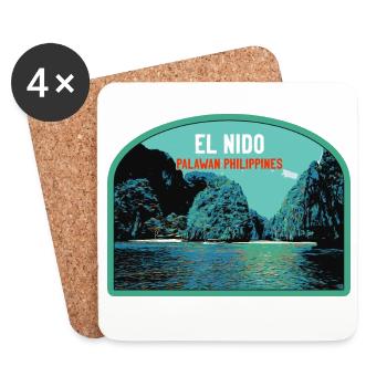 El Nido, Palawan, Philippines, Amazing Cliffs - Coasters (set of 4) - white - Front