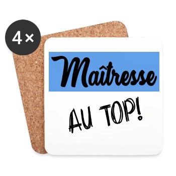 THANK YOU MISTRESS - Coasters (set of 4) - white - Front