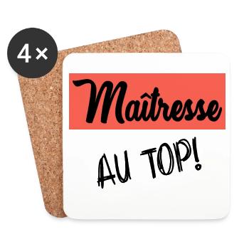 THANK YOU. MISTRESS. THANK YOU MISTRESS. MISTRESS - Coasters (set of 4) - white - Front