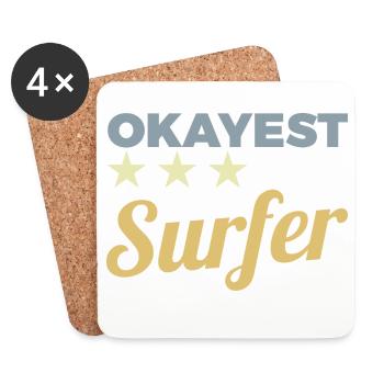 Durchschnittlicher Surfer - Untersetzer (4er-Set) - Weiß - Vorne