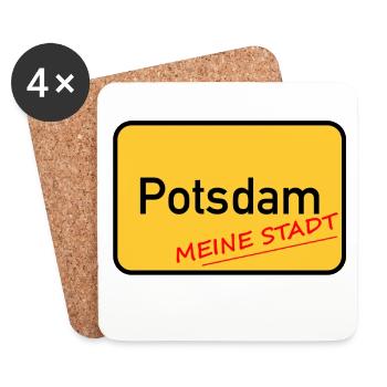 POTSDAM - MY CITY - Coasters (set of 4) - white - Front