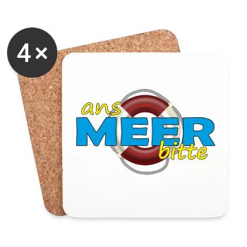 ANS MEER BITTE - Untersetzer (4er-Set) - Weiß - Vorne