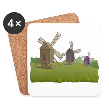 Windmills - Coasters (set of 4) - white - Front